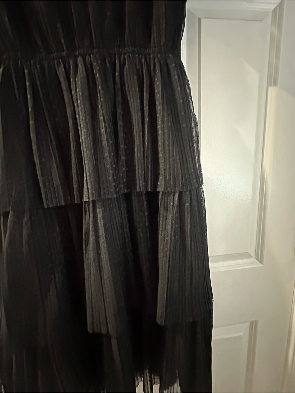 J. Crew Black Textured Dot Midi Dress - Picture 5 of 5